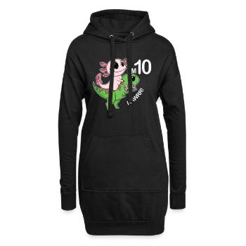 10. Geburtstag Motiv - 10 Jahre Geschenk - Hoodie-Kleid - Schwarz - Vorne