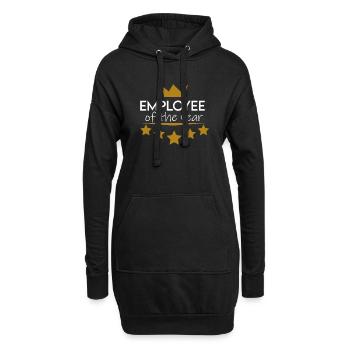 Mitarbeiter des Jahres - Hoodie-Kleid - Schwarz - Vorne