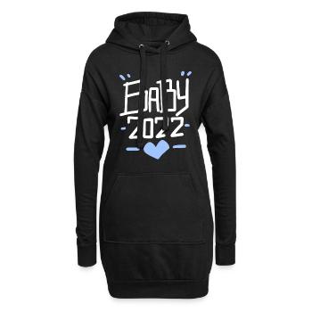 Bébé 2022 - Fils biologique enceinte 2022 - Sweat-shirt à capuche long Femme - noir - Devant