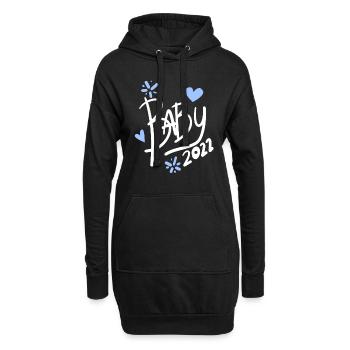 Bébé 2022 - Naissance Enceinte 2022 - Sweat-shirt à capuche long Femme - noir - Devant