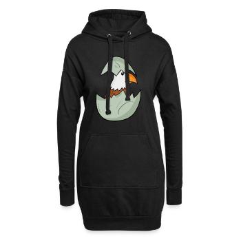 Baby Adler - Hoodie-Kleid - Schwarz - Vorne
