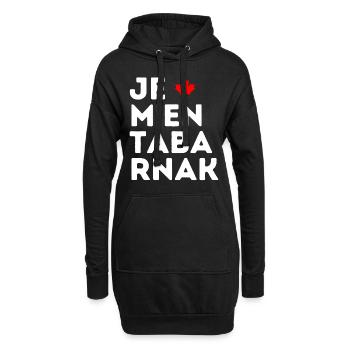 Je M'en TABARNAK Blagues Canadiennes Humour Canada - Sweat-shirt à capuche long Femme - noir - Devant