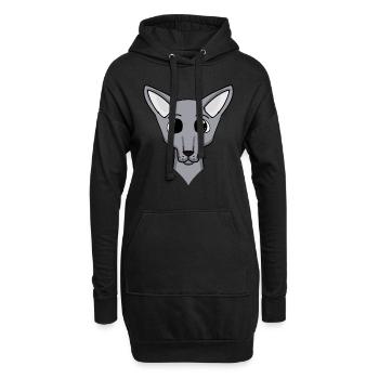 Sphynx Head Cat Propriétaire de chat - Sweat-shirt à capuche long Femme - noir - Devant