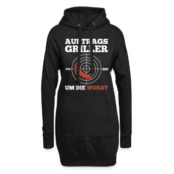 Grillen - Grillparty - Auftragsgriller - Hoodie-Kleid - Schwarz - Vorne
