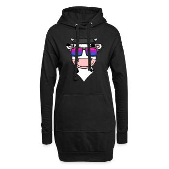 Bisexuell Kuh Geschenk - Hoodie-Kleid - Schwarz - Vorne