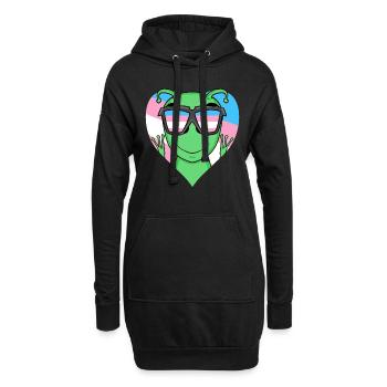 Transgender Transsexuell Alien Geschenk - Hoodie-Kleid - Schwarz - Vorne