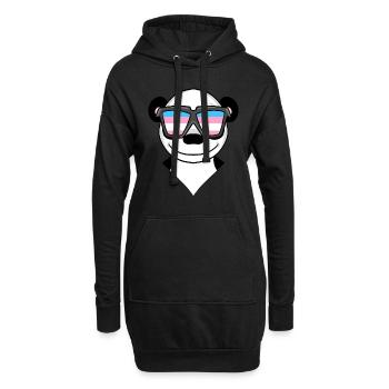 Transgender Transsexuell Panda Geschenk - Hoodie-Kleid - Schwarz - Vorne