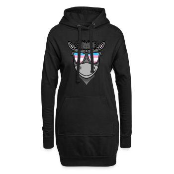 Transgender Transsexuell Esel Geschenk - Hoodie-Kleid - Schwarz - Vorne
