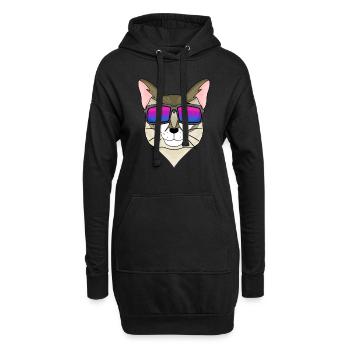 Cadeau bisexuel Singapura Cat - Sweat-shirt à capuche long Femme - noir - Devant