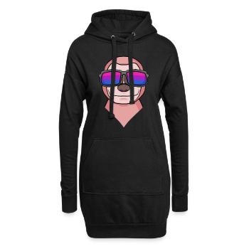 Cadeau de paresseux bisexuel - Sweat-shirt à capuche long Femme - noir - Devant