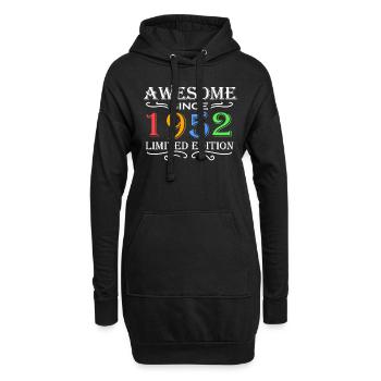 1952 - Jahrgang 1952 - Fantastisch seit 1952 - Hoodie-Kleid - Schwarz - Vorne