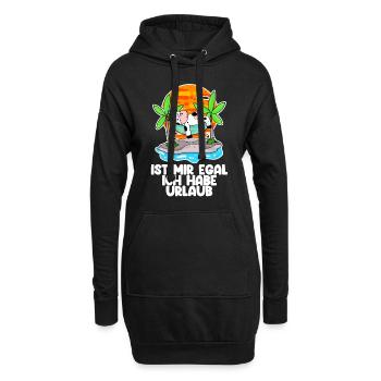 Urlaub - Hoodie-Kleid - Schwarz - Vorne