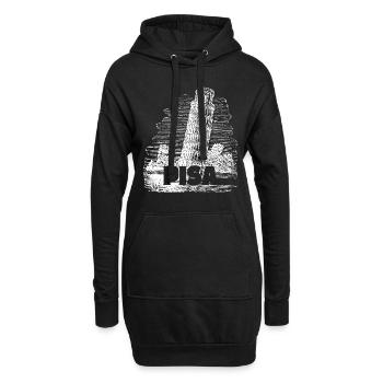 Pise Florence La Tour Penchée Pise Souvenir Rétro - Sweat-shirt à capuche long Femme - noir - Devant