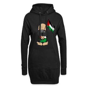 Palestine libre, drapeau patriotique palestinien, - Sweat-shirt à capuche long Femme - noir - Devant