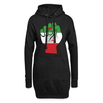 Drapeau iranien Femmes Vie Liberté en farsi Femme - Sweat-shirt à capuche long Femme - noir - Devant
