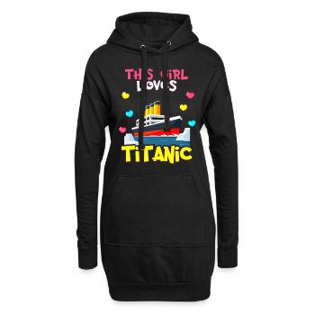 RMS Titanic cadeaux pour les filles Titanic amoureux navire - Sweat-shirt à capuche long Femme - noir - Devant