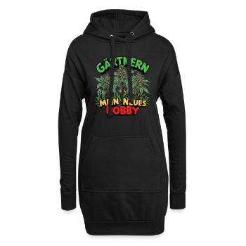 Gärtnern meine neues Hobby, Cannabis edition - Hoodie-Kleid - Schwarz - Vorne
