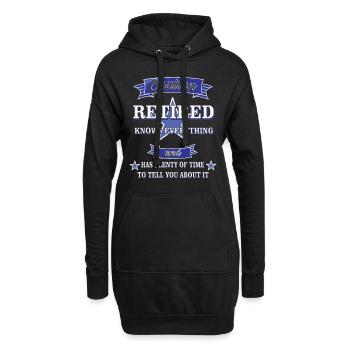 Retraité retraité - Sweat-shirt à capuche long Femme - noir - Devant