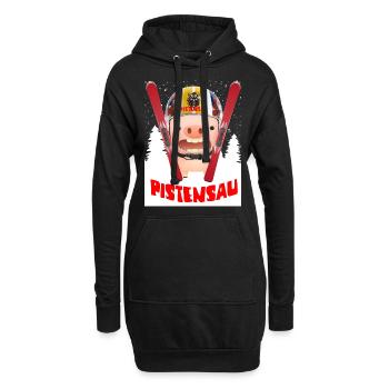 Pistensau Ugly Christmas Ski Snowboard Helmet Pig - Hoodie-Kleid - Schwarz - Vorne