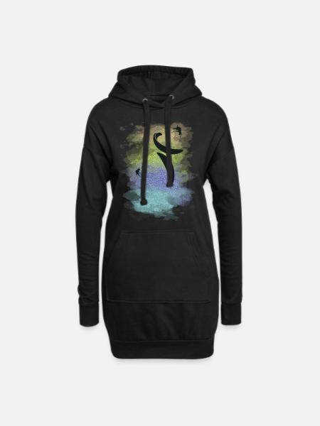 Gleitschirmfliegen akrobatischer Gleitschirm und Gleitschirmflieger - Hoodie-Kleid - Schwarz