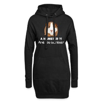 Pas de hamster - cadeau de cochon d'Inde - Sweat-shirt à capuche long Femme - noir - Devant