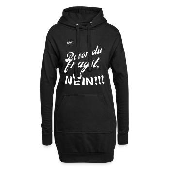 Nein - Hoodie-Kleid - Schwarz - Vorne