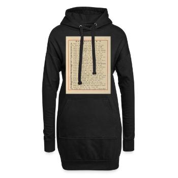 Baseball ABC 1885 Vintage Buch Illustration Nr.3 - Hoodie-Kleid - Schwarz - Vorne