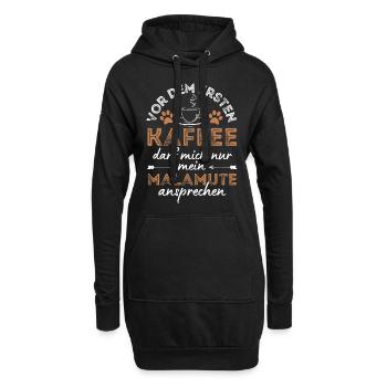 Malamute Café Pour Chiens - Sweat-shirt à capuche long Femme - noir - Devant