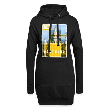 Dortmund Allemagne Ville Skyline Accueil Amour - Sweat-shirt à capuche long Femme - noir - Devant