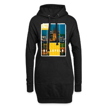 Bielefeld Deutschland Stadt Skyline Heimat Liebe - Hoodie-Kleid - Schwarz - Vorne