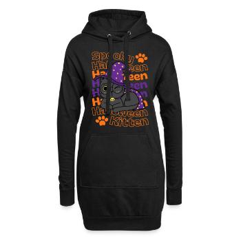 Chat d’Halloween pour les amoureux d’Halloween - Sweat-shirt à capuche long Femme - noir - Devant
