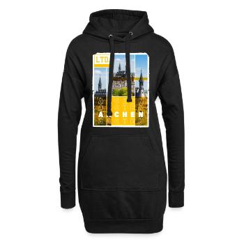 Aachen Deutschland Stadt Skyline Heimat Liebe - Hoodie-Kleid - Schwarz - Vorne
