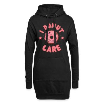 I Donut care Donut kawaii - Sweat-shirt à capuche long Femme - noir - Devant