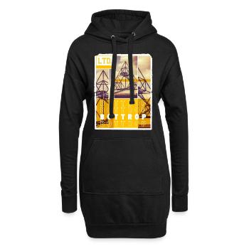 Bottrop Allemagne Ville Skyline Accueil Amour - Sweat-shirt à capuche long Femme - noir - Devant