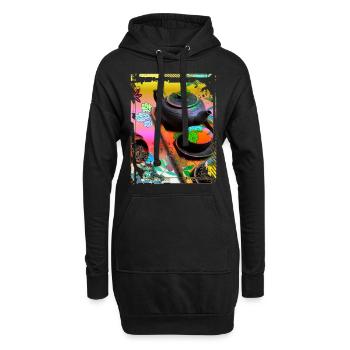 Japan Tea Ceremony Collage Art 99 - Hoodie-Kleid - Schwarz - Vorne