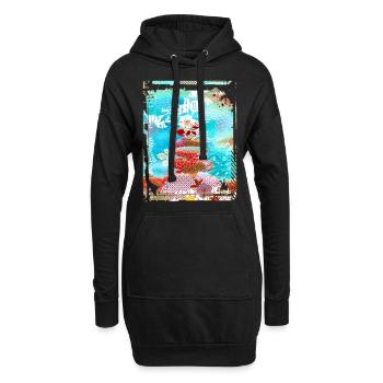 Japan Zen Buddhismus Balancierende Steine Felsen Kirsche - Hoodie-Kleid - Schwarz - Vorne