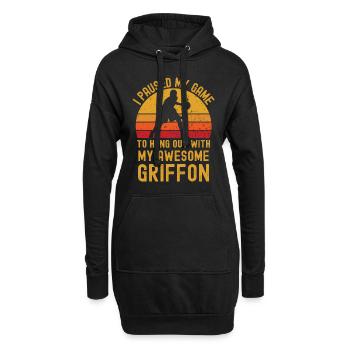 Basketball und Griffon - Hoodie-Kleid - Schwarz - Vorne
