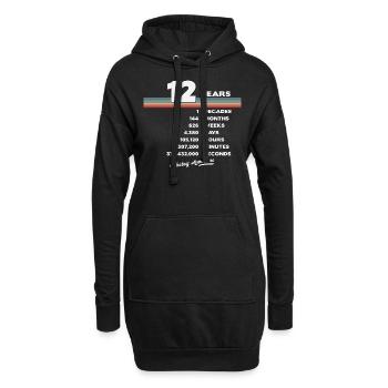 12nd Birthday Vintage 12 Years Old Retro 144 - Hoodie Dress - black - Front