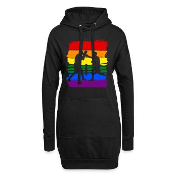 Boxen LGBT Pride - Hoodie-Kleid - Schwarz - Vorne