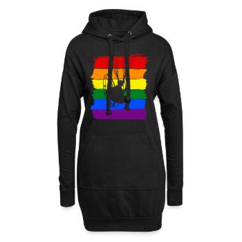 Paramoteur LGBTQ Pride - Sweat-shirt à capuche long Femme - noir - Devant