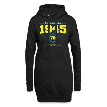 Tolles 1945 Hemd für Männer Frauen 78 Jahre alt 78. - Hoodie-Kleid - Schwarz - Vorne