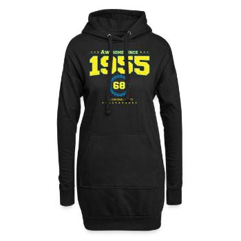 Awesome 1955 Shirt für Männer Frauen 68 Jahre alt 68. - Hoodie-Kleid - Schwarz - Vorne