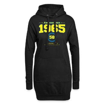 Awesome 1965 Shirt für Männer Frauen 58 Jahre alt 58. - Hoodie-Kleid - Schwarz - Vorne