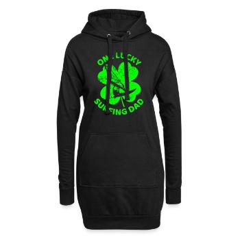 Planche à voile Trèfle de la Saint-Patrick - Sweat-shirt à capuche long Femme - noir - Devant