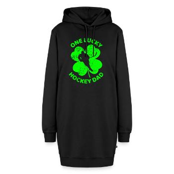 Hockey sur glace Trèfle de la Saint-Patrick - Sweat-shirt à capuche long Femme - noir - Devant