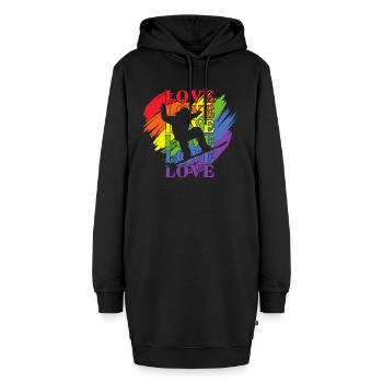 Snowboard LGBT Pride - Sweat-shirt à capuche long Femme - noir - Devant