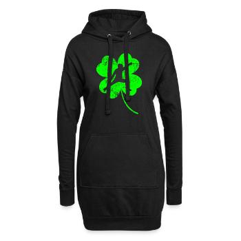 Fechten des St. Patrick's Day Kleeblatts - Hoodie-Kleid - Schwarz - Vorne