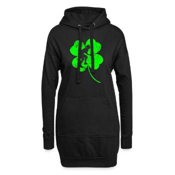 Badminton Trèfle de la Saint-Patrick - Sweat-shirt à capuche long Femme - noir - Devant