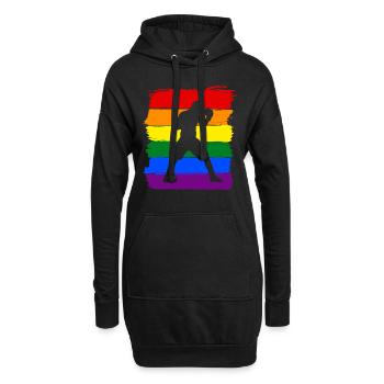 Boxe LGBT Pride - Sweat-shirt à capuche long Femme - noir - Devant