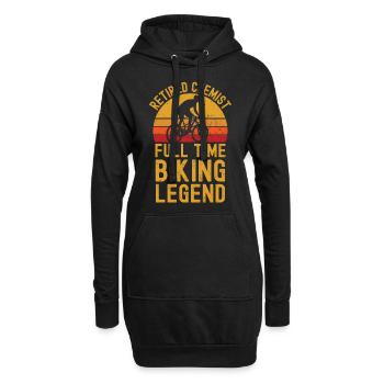 Légende du vélo chimiste à la retraite - Sweat-shirt à capuche long Femme - noir - Devant